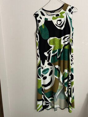 Eva Varro Sleeveless Dress – Size Small – Abstract Print